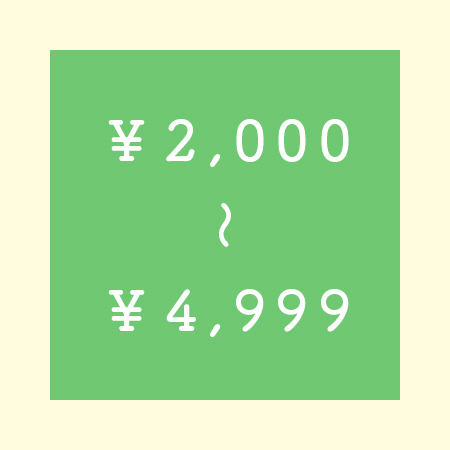 ¥2000 ～ 4,999