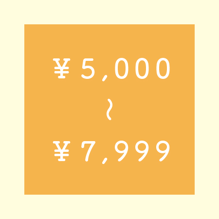 ¥5000 ～ 7,999