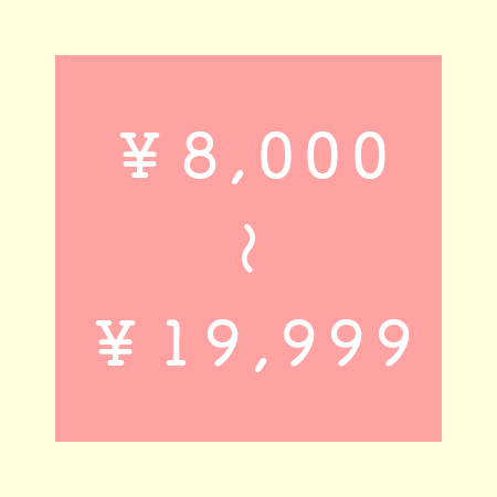 ¥8000 ～ 19,999